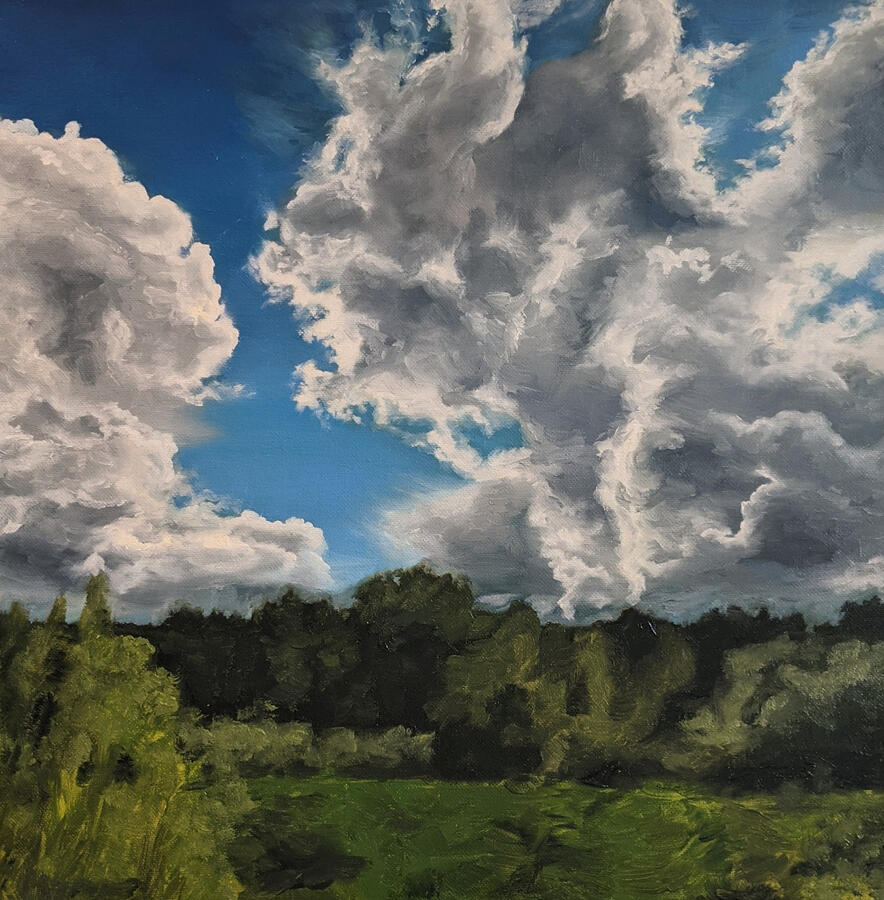 Buoyancy, oil on canvas, 16 x 16 in, available