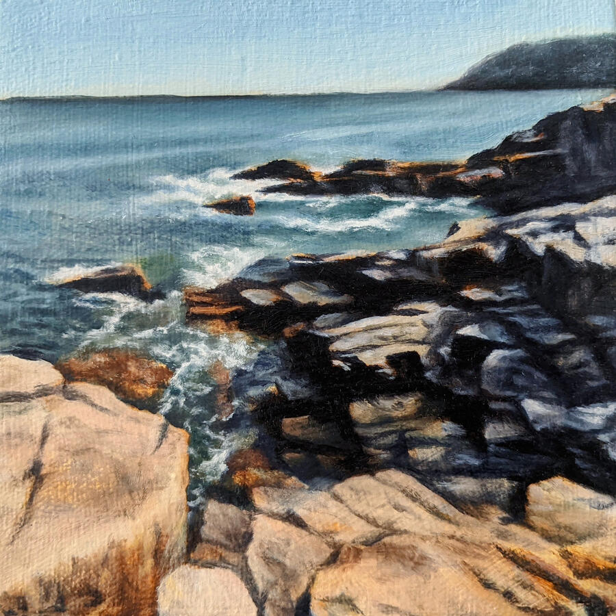 Layers of Resistance, oil on canvas, 6 x 6 in, available